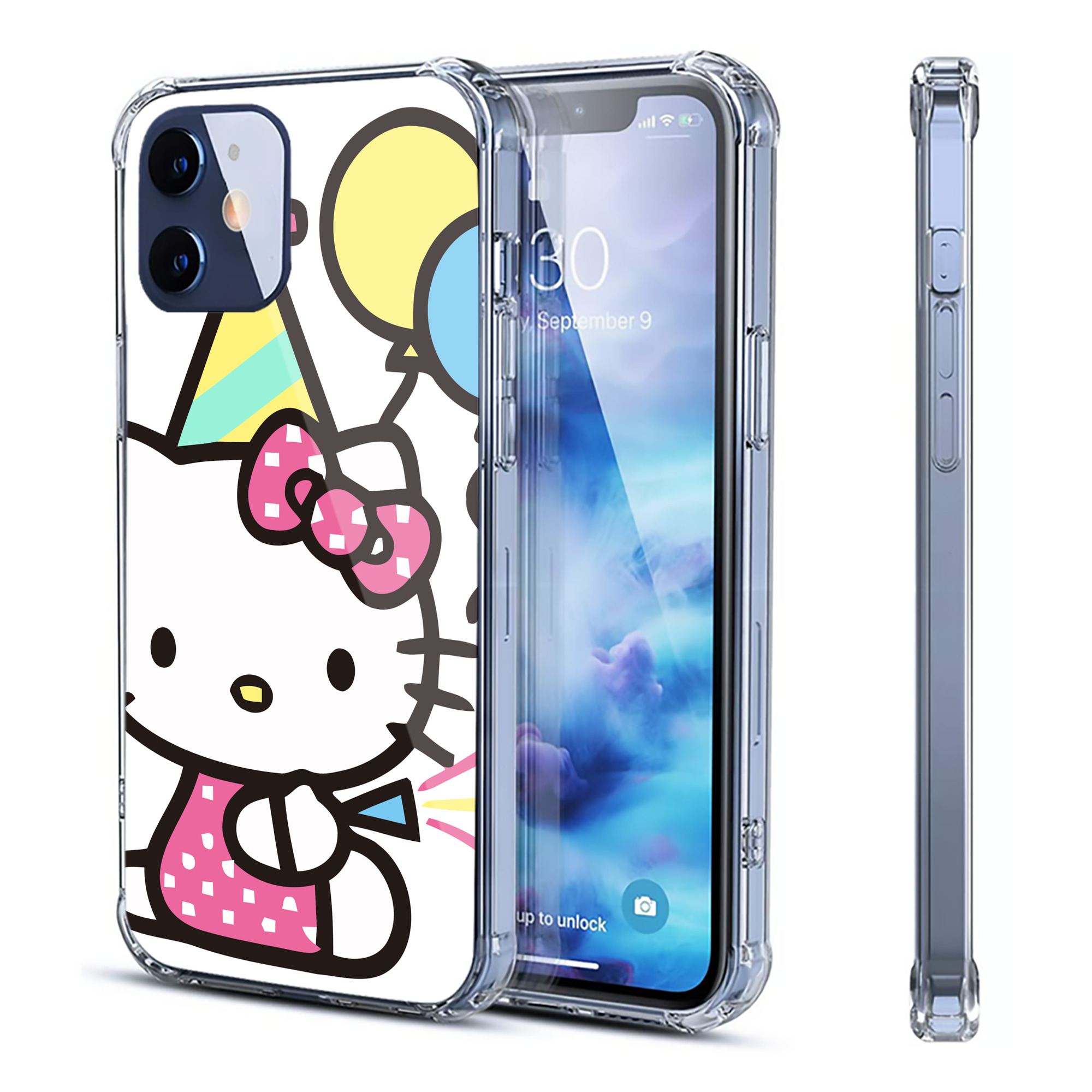 （画像用） Hello Kitty ハローキティ 【iPhone 12シリーズ対応】透明スマホケース（クリアソフトケース）
